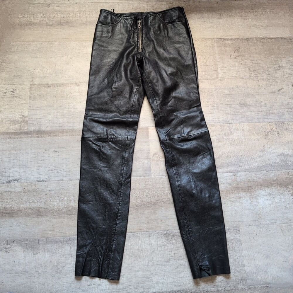 FIRST CLASSICS Genuine Leather Motorcycle Pants Womens Sz 8